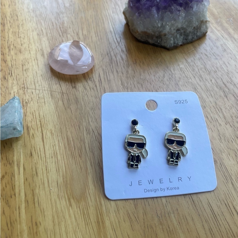 Men in suits Earrings with S925 Posts